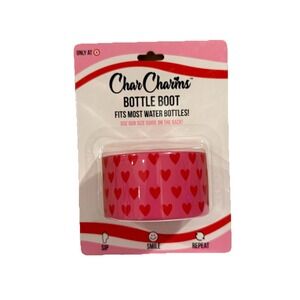 Stanley Valentine's Day Pink hearts 30/40‎ oz Tumbler CharCharms Bottle Boot New